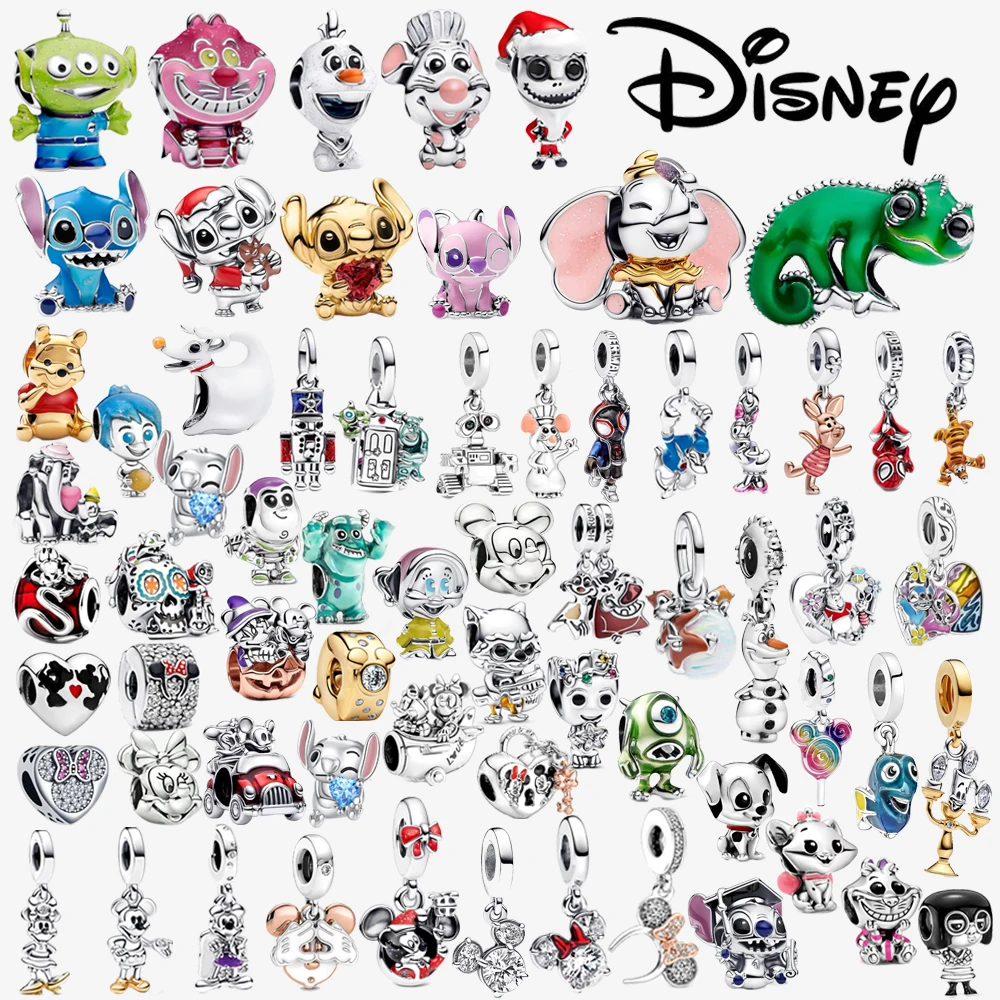 ديزني غرزة ميني دامبو ديدبول 925 فضة استرخى دلايات 925 بلاتا صالح الأصلي خرز سوار مجوهرات هدية لتقوم بها بنفسك