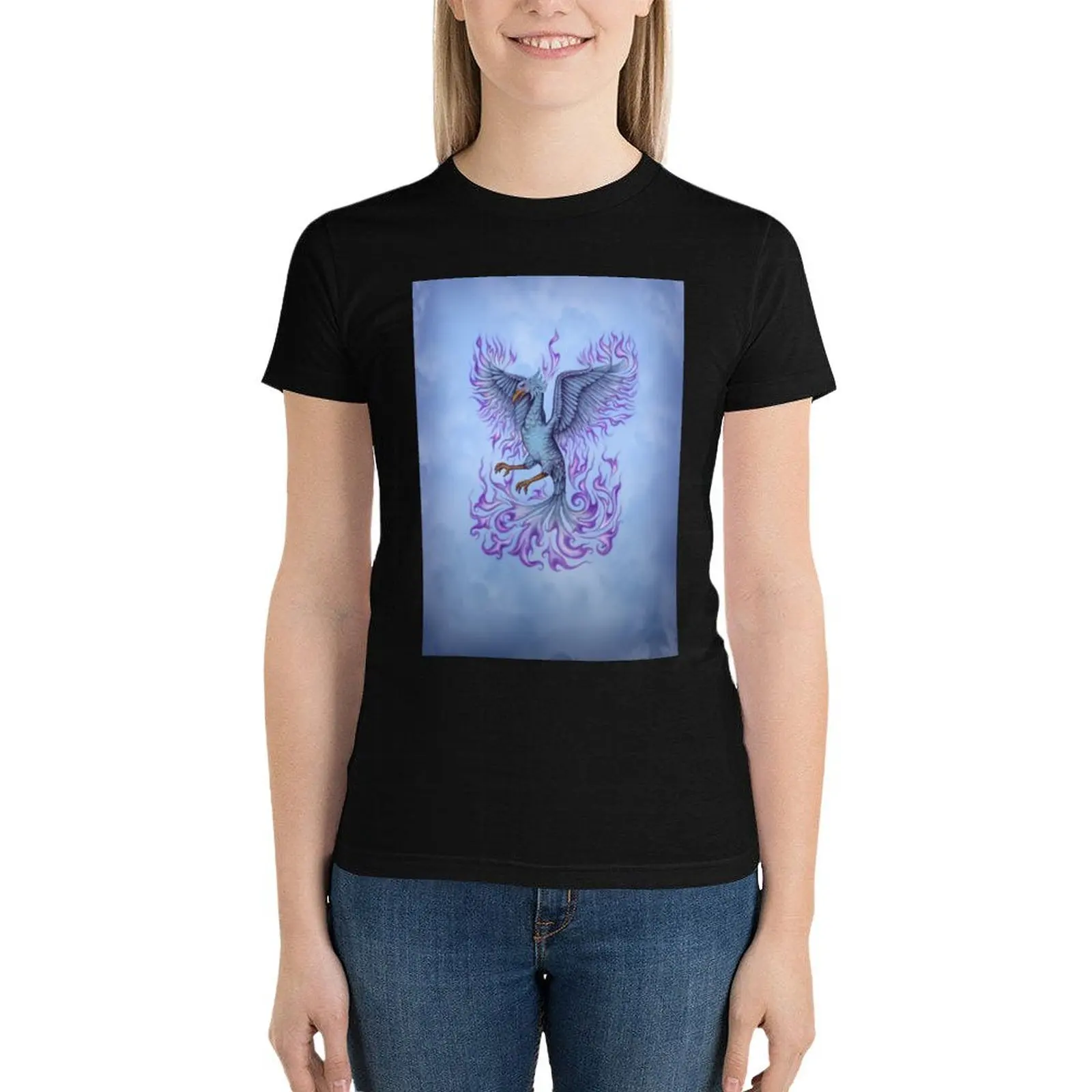 

Phoenix with the violet flame T-Shirt kawaii clothes funny Women clothes