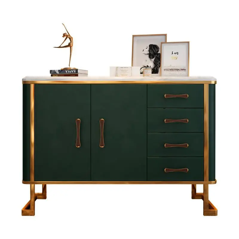 

modern and simple entrance cabinet, multi-functional living room integrated against the wall, tall storage sideboard