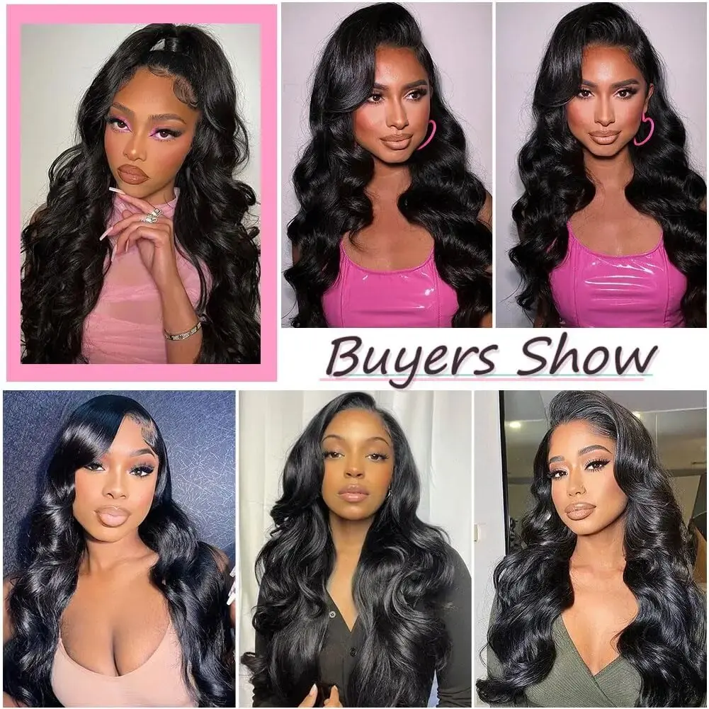 Peruca de Cabelo Humano Virgem Brasileiro com Ondas Naturais, Fechamento Frontal HD Lace 360, 13x4 13x6 5x5, Densidade 180% 200%, 16-40 Polegadas, Nós Pré-Descoloridos