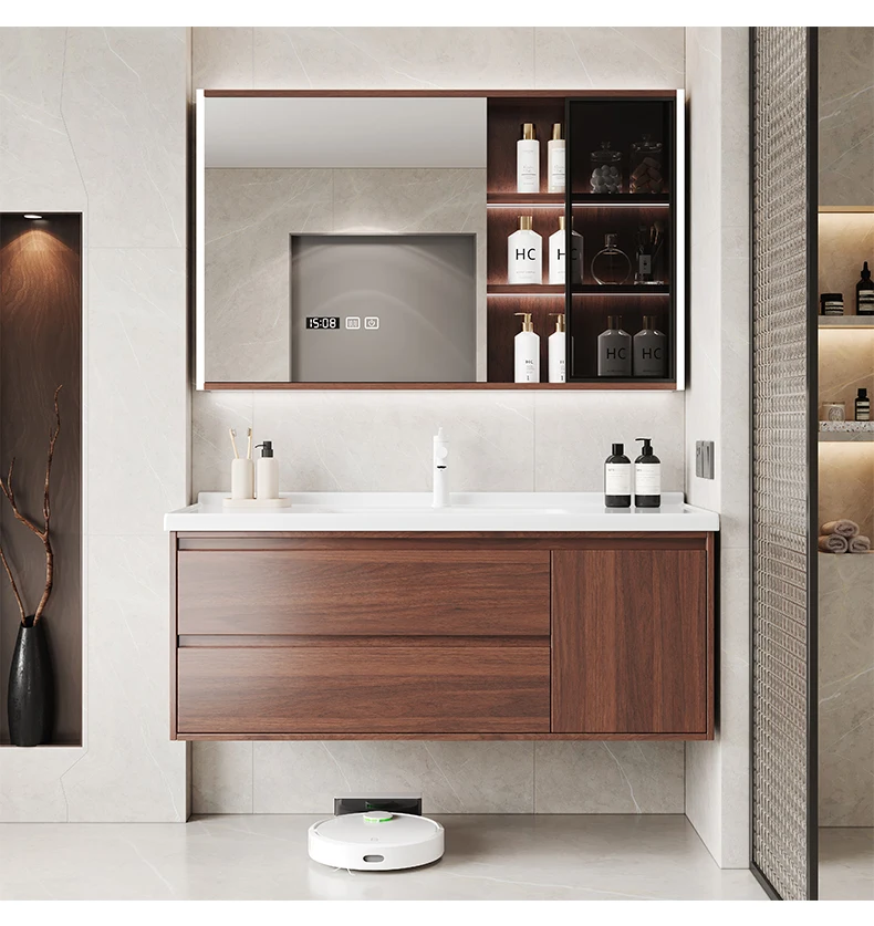

Furniture Bathroom Vanity Aluminium Honeycomb Bathroom Cabinet With Sink Bathroom Wash Basin Integrated Basin