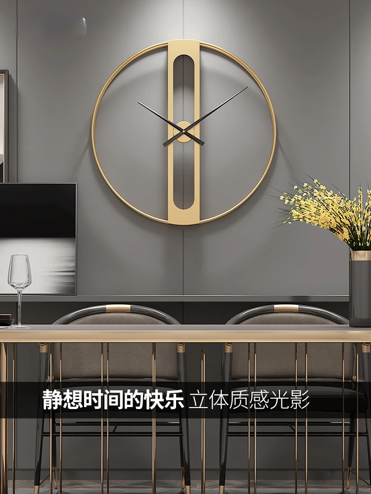 

Light Luxury Clock Home Wall Clock Living Room 2022 New Creative Personality Art Decoration Mute Clock Hanging Wall