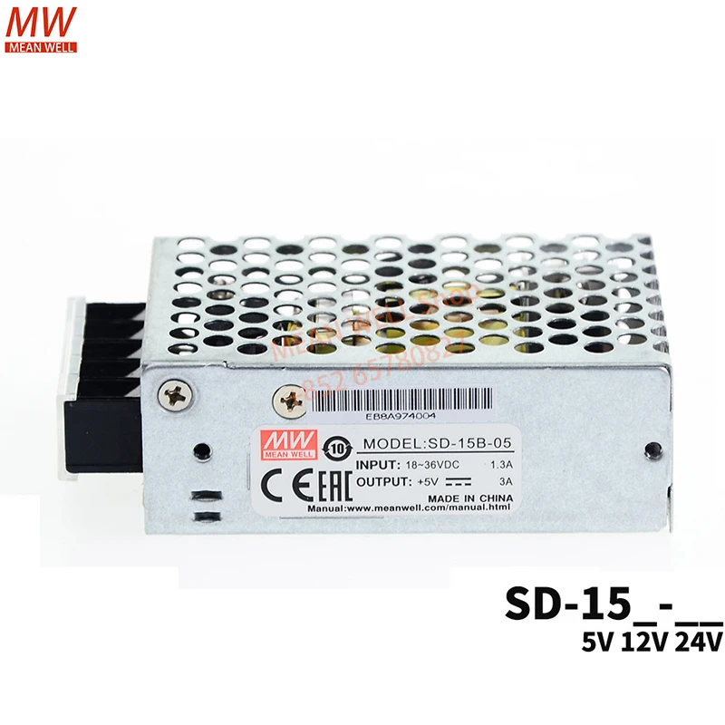 Original MEAN WELL Switching Power Supply 15W Single Output DC-DC Converter SD-15A-05 SD-15B-05 SD-15C-05 SD-15A-12 SD-15B-12 24