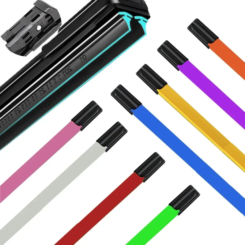 

Colorful Push Button 16mm Car Windshield Wiper blades Universal Soft Double layer Rubber Frameless Bracketless 14 20" 22" 24"26"