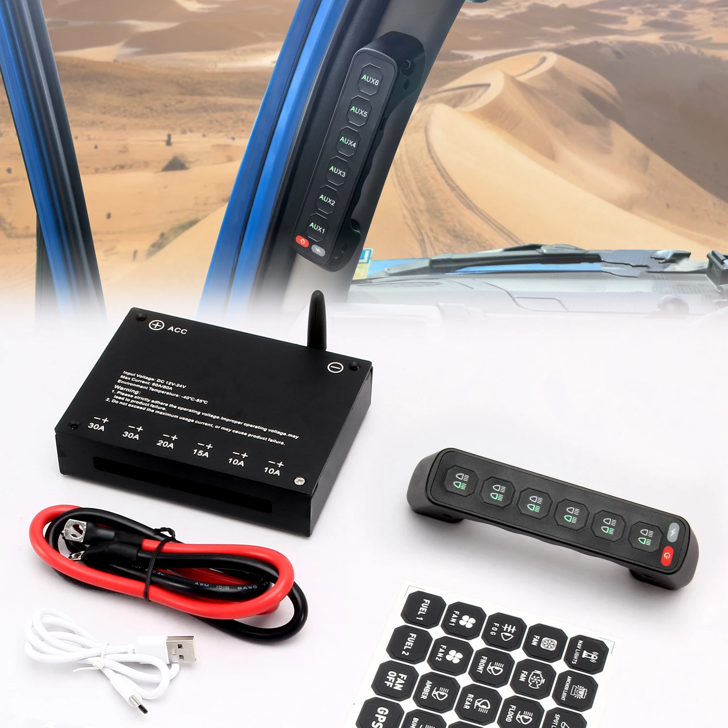 

Multi-function Dedicated Switch Panel CNC Molded In One Piece Comfortable Feel Stable Function For Land Cruiser FJ