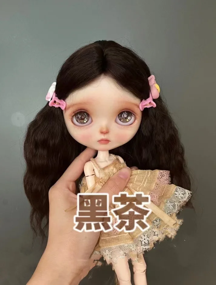 Dula Doll Wigs for Blythe Qbaby natural Simple basic Mohair Microvolumes curls 9-10 inch head circumstance