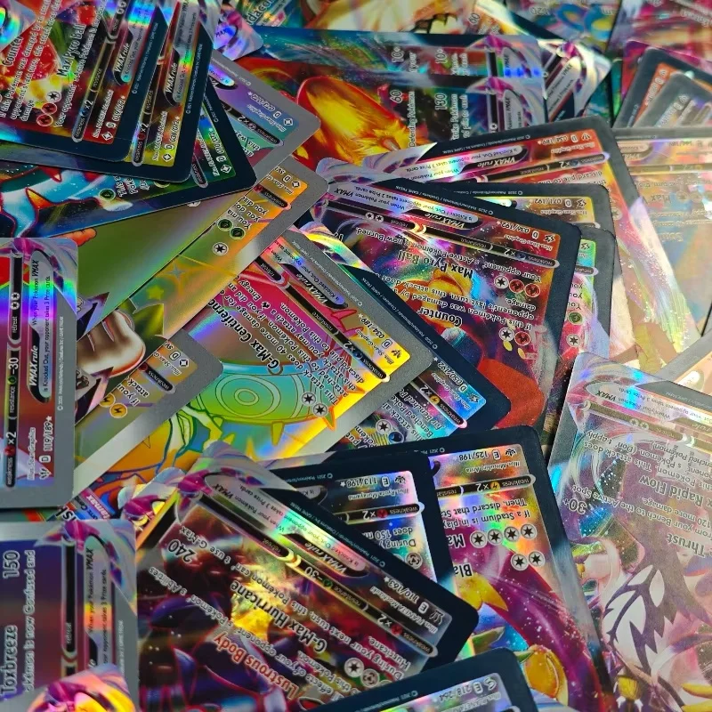 Pokémon V VMAX GX EX Karten, französische und englische Version, 60/100 Stück, holografisches, seltenes Flash-Karten-Set für Pokémon TCG Sammlung, Geschenk – Detail 5