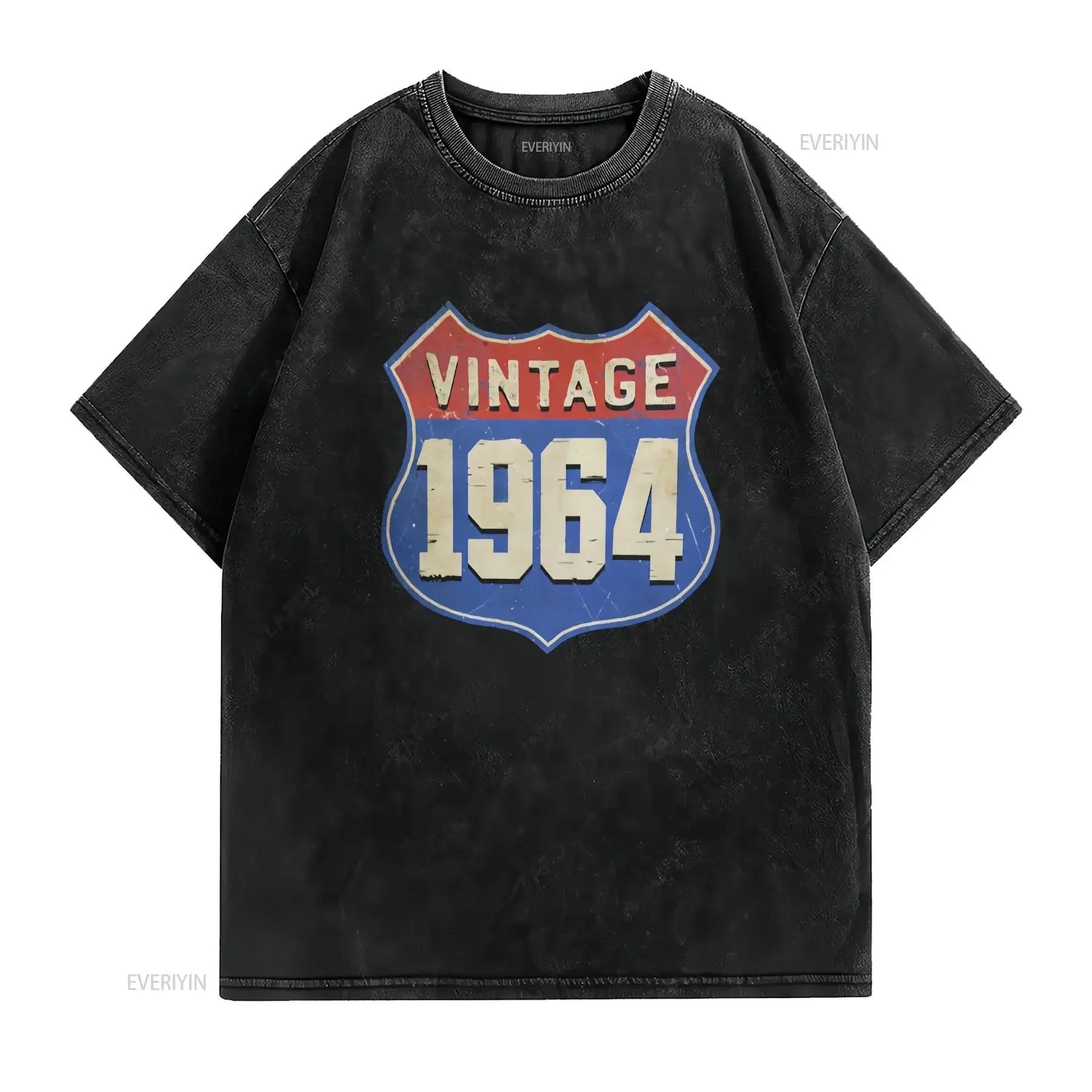 Men's Route 66 1964 T Shirt Vintage Retro 60th Birthday Sixty Idea 60 Man  vintage Washed Stretched Unisex graphic Versatile