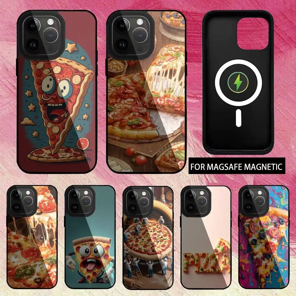 

Interesting pizza Phone Case For iPhone17,16,15,14,13,12,11 Plus,Pro Max Magnetic Magsafe Wireless Charging