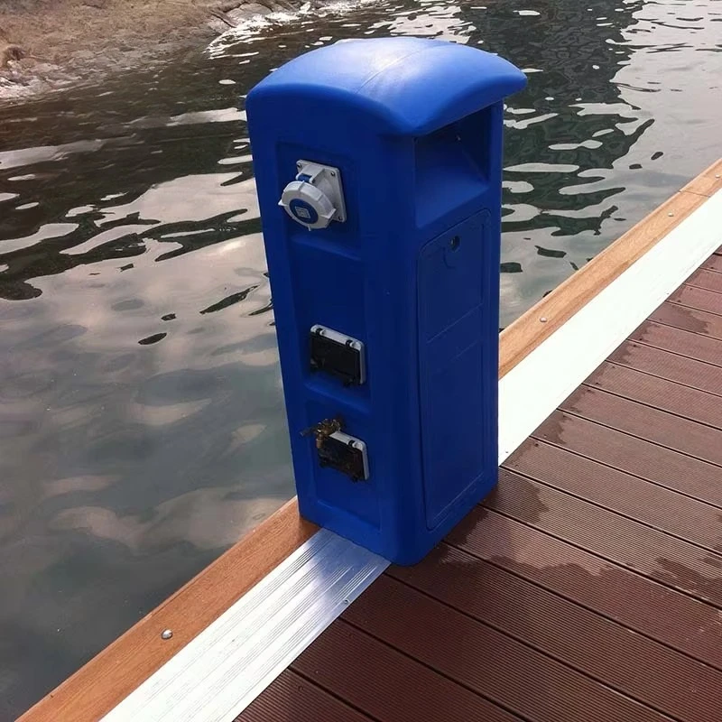 

Plastic Water Power Pedestal and Service Bollard with UV Protection Blue 220V for Good Sale