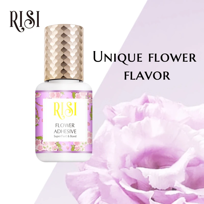 RISI Flower Smell Premium Eyelash Glue SGS Lash Glue Adhesive Lash Extension Supplies Speed Dry 0.5S Eyelash Extension Glue