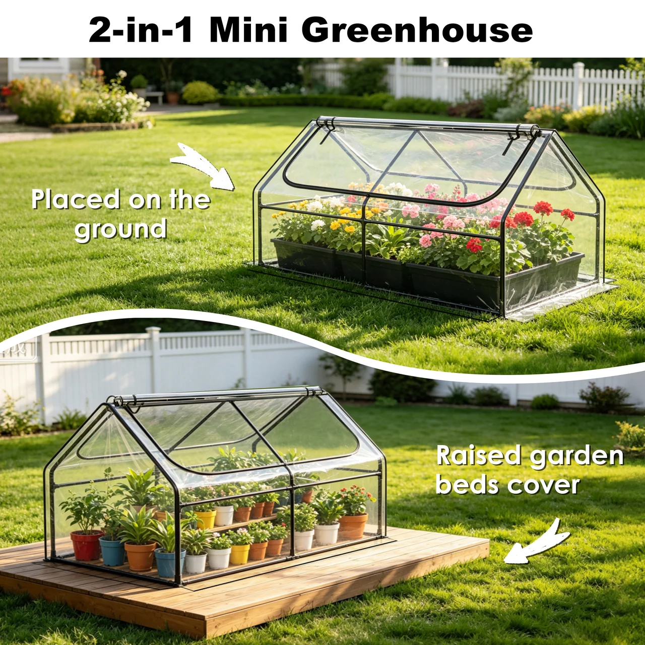Portable Mini Greenhouse, 1-piece Set, Large Size 72” X 36