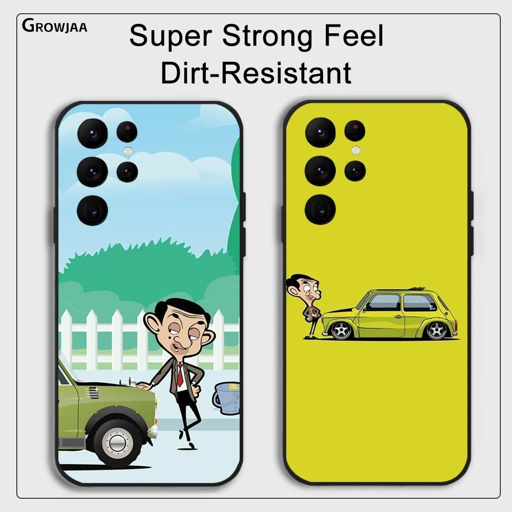 Classic Pantomime Funny Mr.Bean Phone Case for Samsung Galaxy S24 Ultra S22 S23 Ultra S21 S20 Protective Silicone Funda