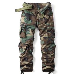 AKARMY Camo Cargo Pants Outdoor Multi-pocket Ripstop Tactical Camouflage Joggers Outdoor Pure Cotton Camouflage Pants