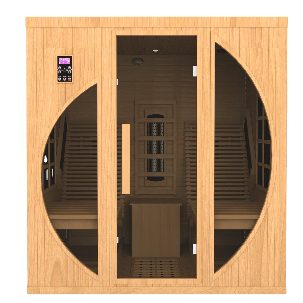 Infra Red Ozone Dry Sauna 2 Person Red Light Therapy Sauna Cabinet Indoor Sauna Room