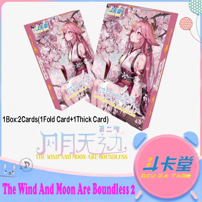 2024 Lastest The Wind And Moon Are Boundless 2 Card Box Goddess Story Waifu Fold Card CCG ACG Hobbies Gift