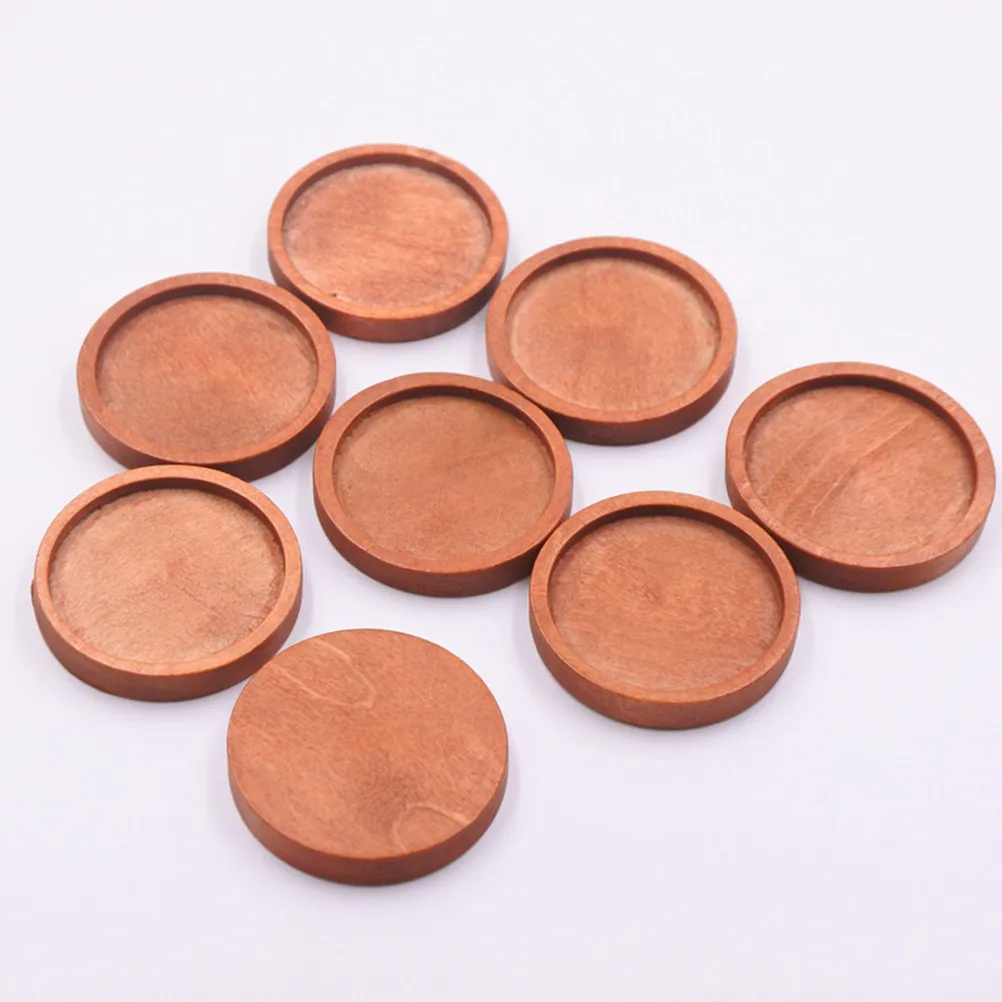 20Pcs Round Wood Jewelry Trays - огляд і ціна Resin Crafts Diy