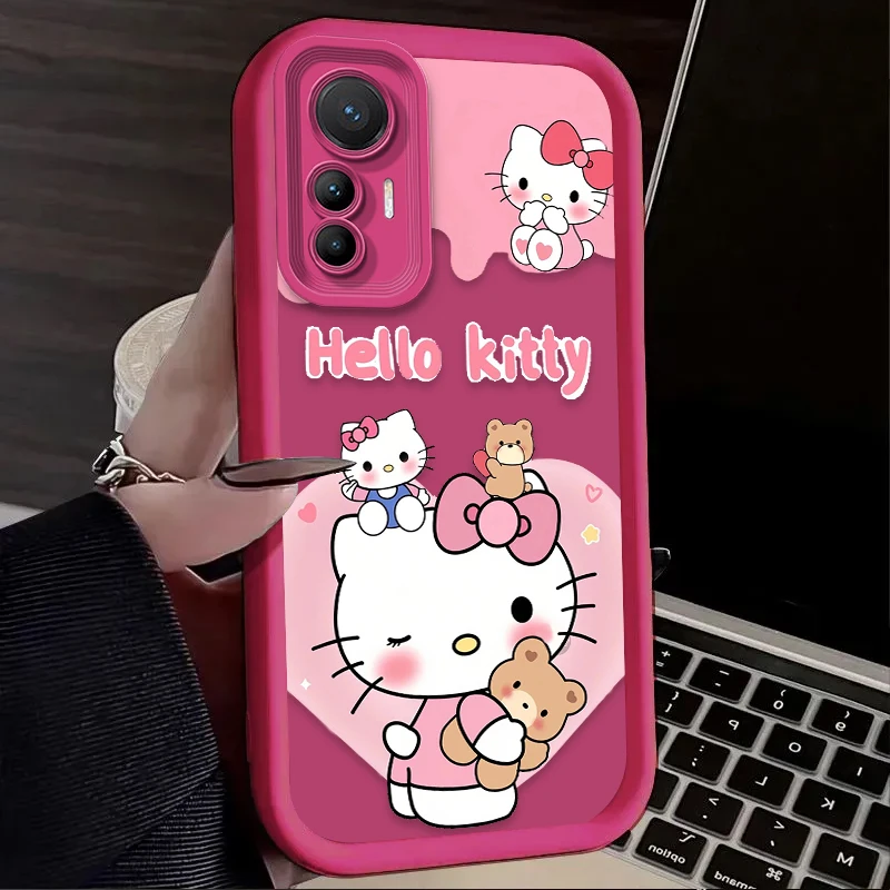 حافظة هالو كيتي ميلودي لهاتف شاومي بوكو F7 F6 F5 F4 F3 M5s C65 C75 C71 X7 X6 X5 X4 GT X3 NFC M7 M6 Pro 4G 5G غطاء خلفي ناعم