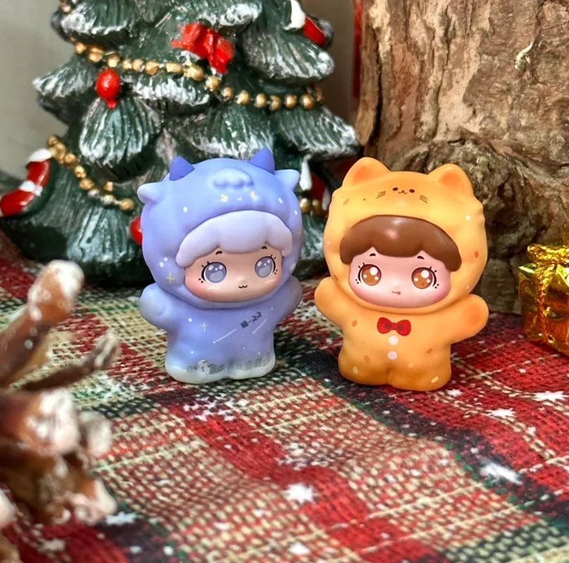 BAOBAO عناق الحيوانات الأليفة متجر زائد عيد الميلاد كرنفال إكليل أورورا سلسلة دمية صندوق أعمى اليدوية سطح المكتب صندوق أعمى سلسلة عيد ميلاد