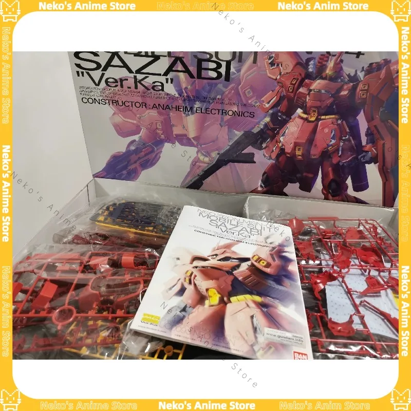 【Disponibile】BANDAI MG 1/100 Sazabi Gundam Char's Ver.Ka Modello Kit Action Figure Anime Modello Desktop Doll Da Collezione Regalo