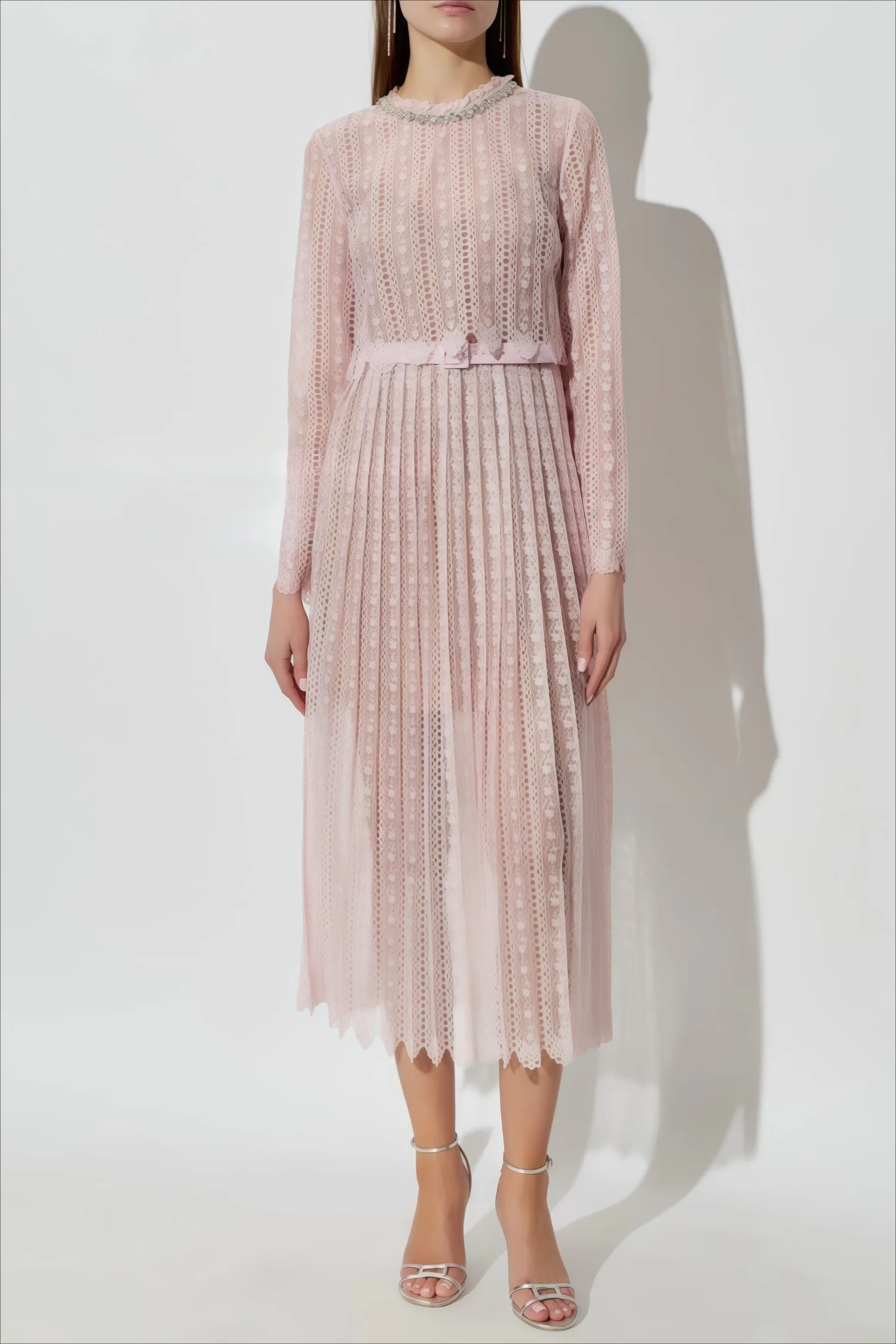 Pink Beading Long Sleeve Tops and Skirts Women Autumn Spring Elegant Chic Two Piece Sets Lady Streetwear Skirt Set