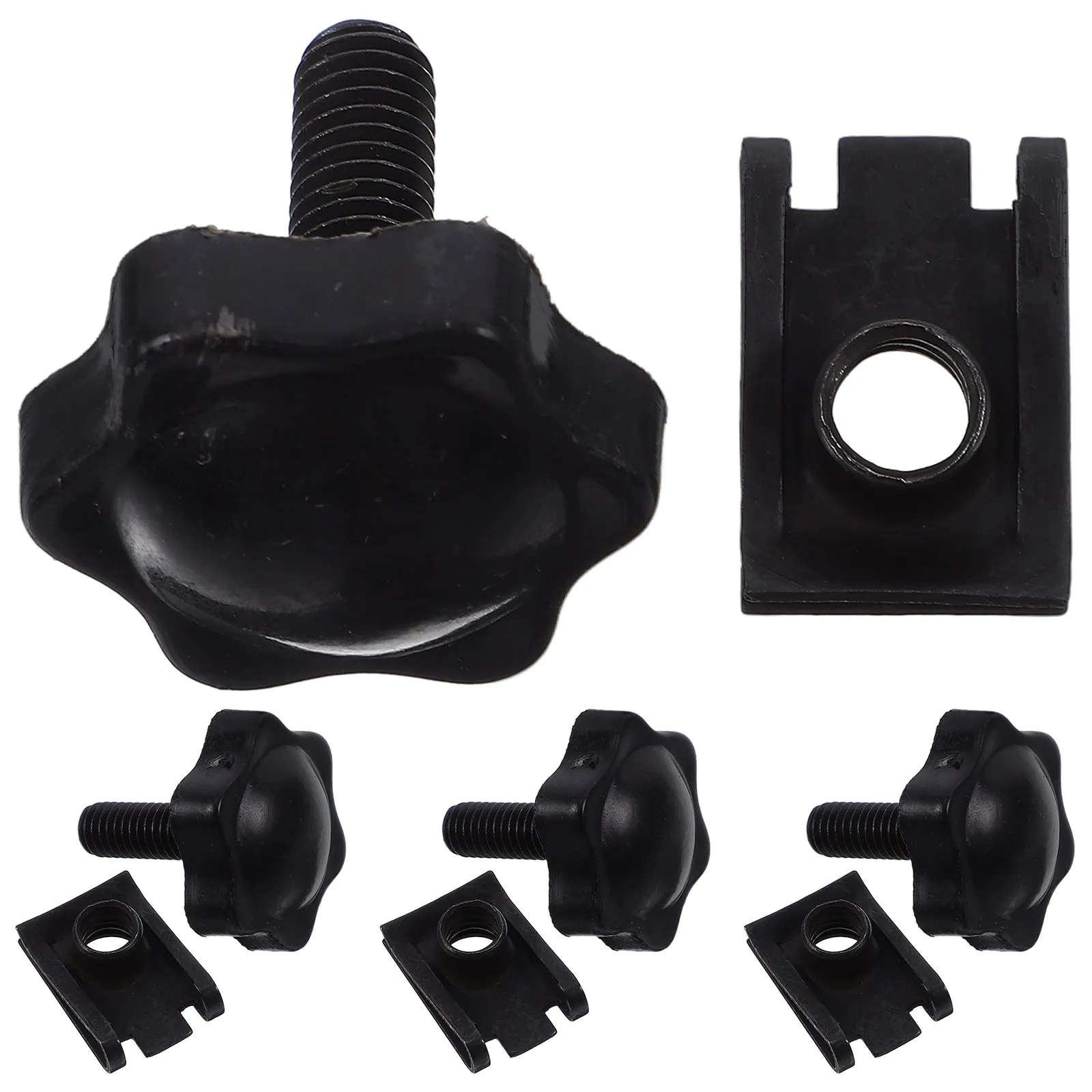 

4Pcs Saddlebag Mount Bolt Set Knurled Clamping Screws for Motorcycle Saddlebags Theft-Resistant Locking Star Knobs Saddlebag