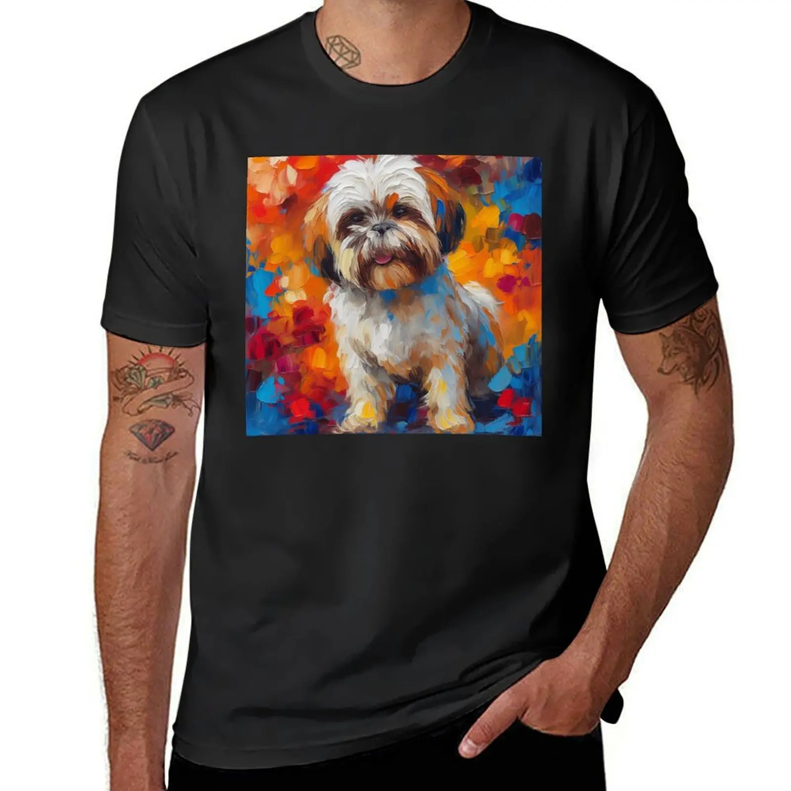 Watchful Shih Tzu T-shirt Aesthetic clothing vintage clothes Men's t-shirts