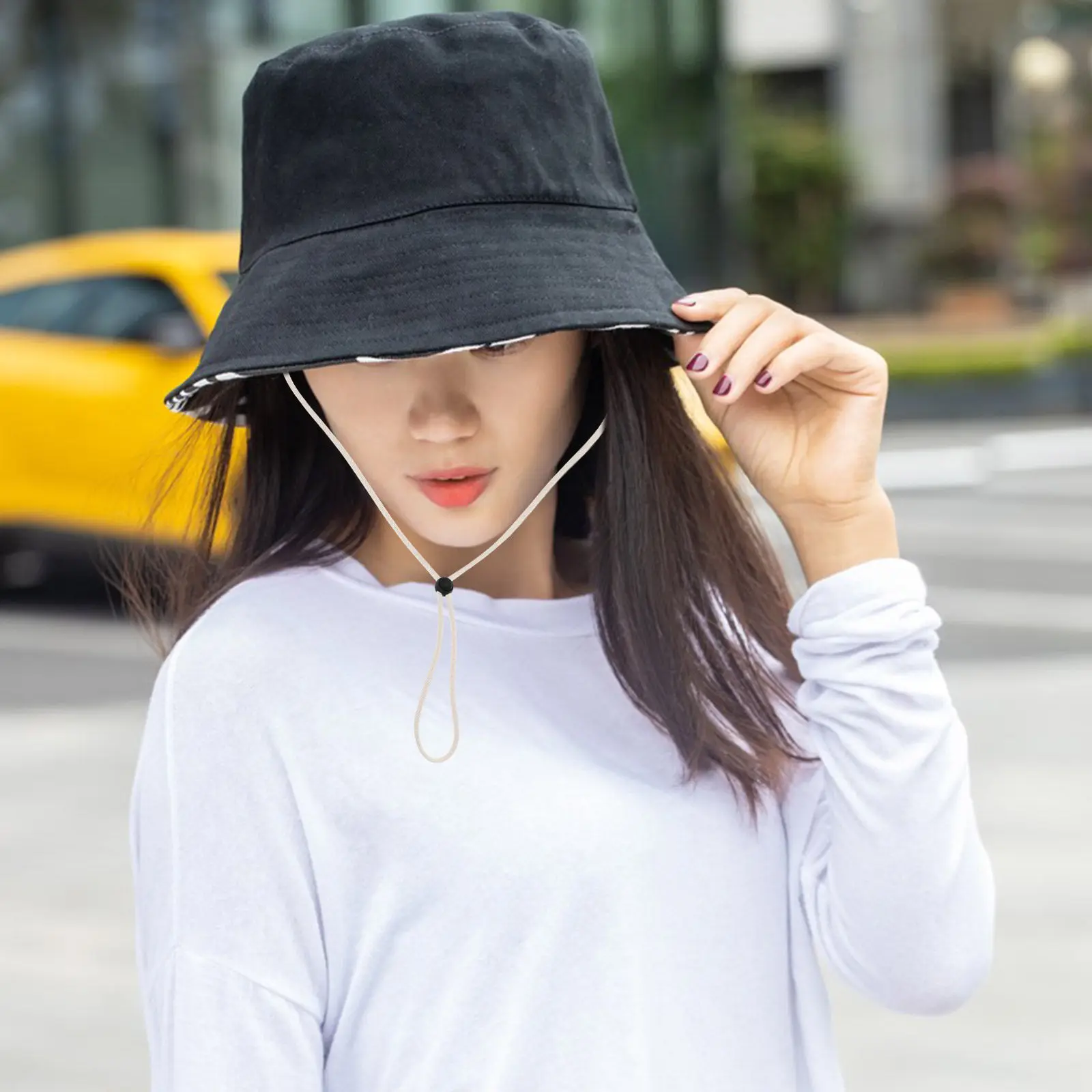 Hat Strings Adjustable Windproof Chin Strap Clip Retainer Hat Strap Attachment Anti-Lost Holder for Sun Hats Bucket Hats Travel