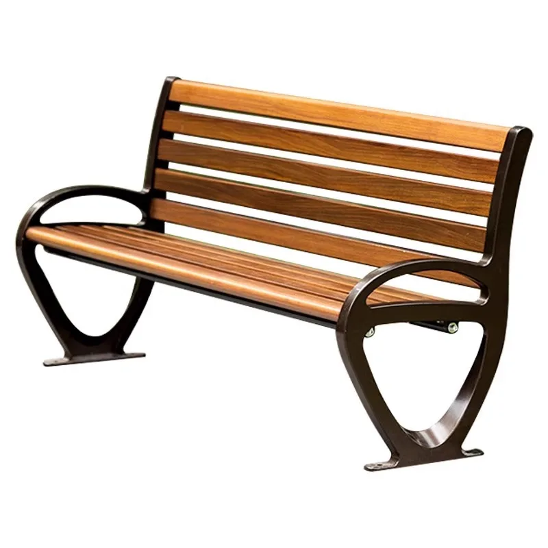 Park chair Outdoor seat Bench Community outdoor courtyard Leisure cast aluminum square chair Zinc aluminum alloy seat Bench