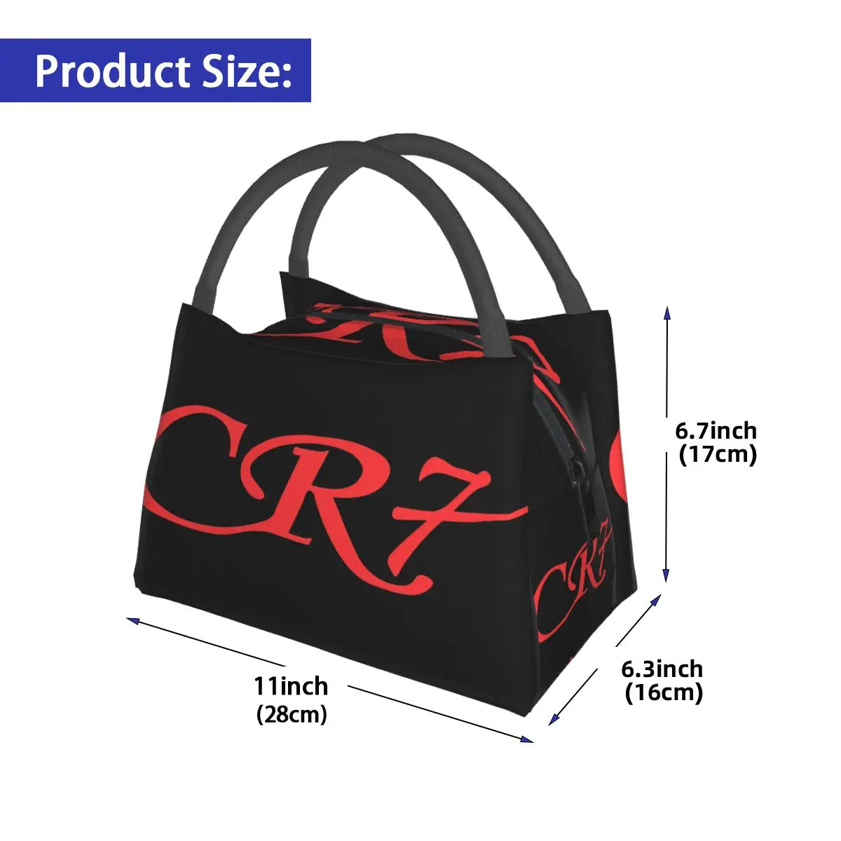 Cr7 Logo Portable insulation bag for Cooler Food Office Pinic Container