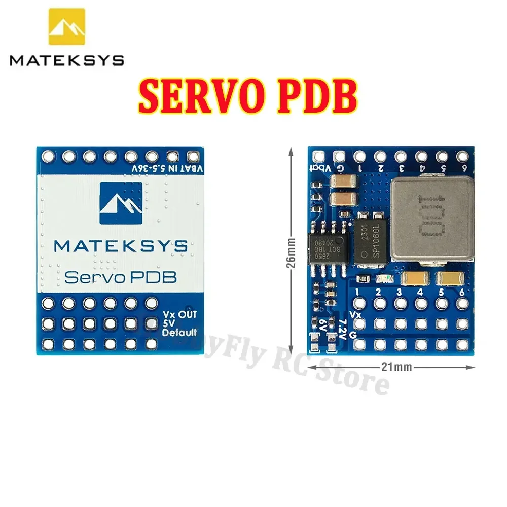 MATEK SERVO PDB with BEC 5.5-36V TO 5-8.2V BEC Voltage Power Module 5V/6V/ 7.2V/8.2V Servo Distribution Board For FPV RC Drone