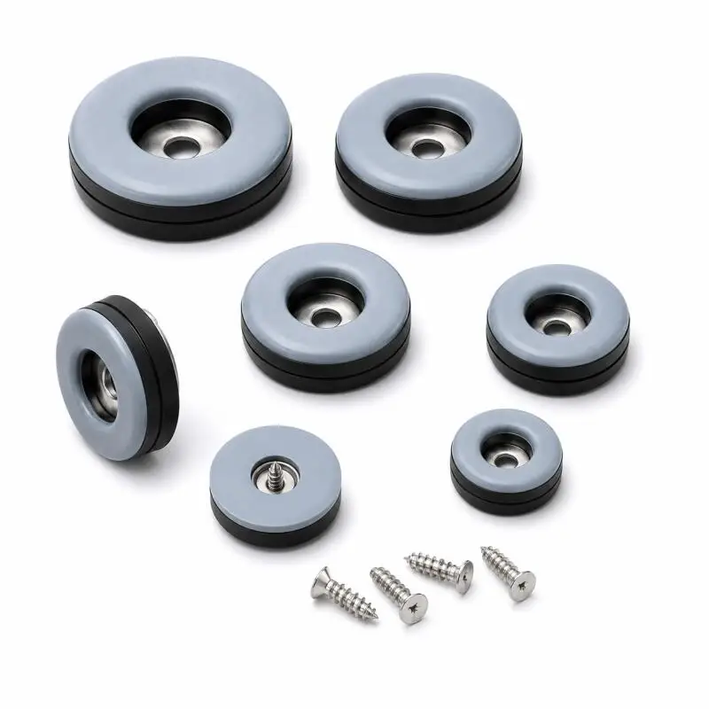 4/8pcs Heavy Duty Furniture Sliders with Screws, Scratch Proof Pads for Chair Table Legs, Hardwood & Carpet Floor Glide