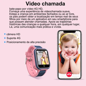 Lt21 4g relógio inteligente crianças gps wifi chamada de vídeo sos ip67 à prova dip67 água criança smartwatch câmera monitor rastreador localização telefone relógio 8 principais vendas relogio espião de wifi - №6
