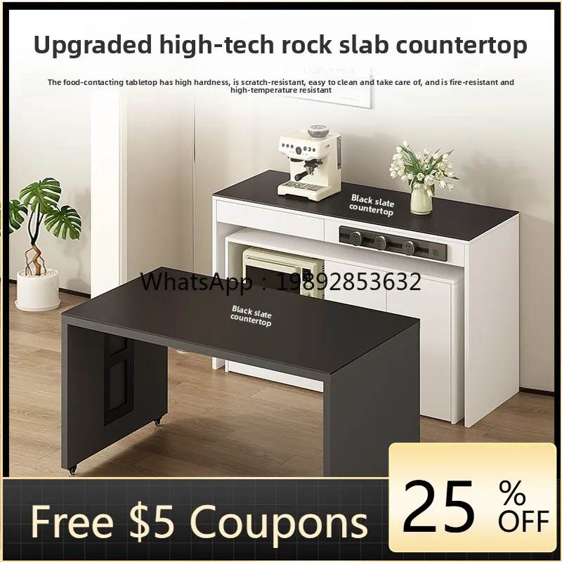 

ZC New Model Movable Island Dining Table Integrated Kitchen Island Dining Table Detachable Bar Sideboard Integrated