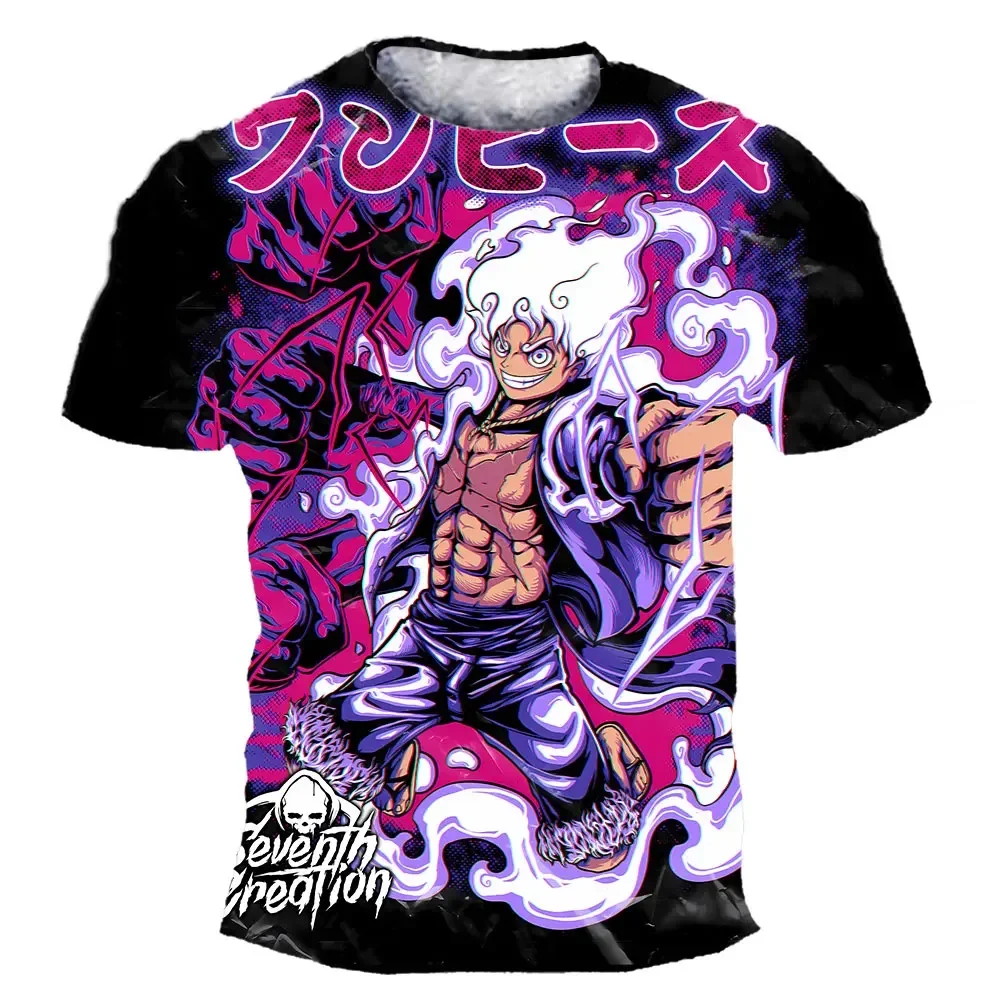 

New Japanese Anime One Piece Cartoon Children's Adult 3D Printed Top T-shirt One Piece Dragon Ball Boy Cartoon Top Cool T-shirt
