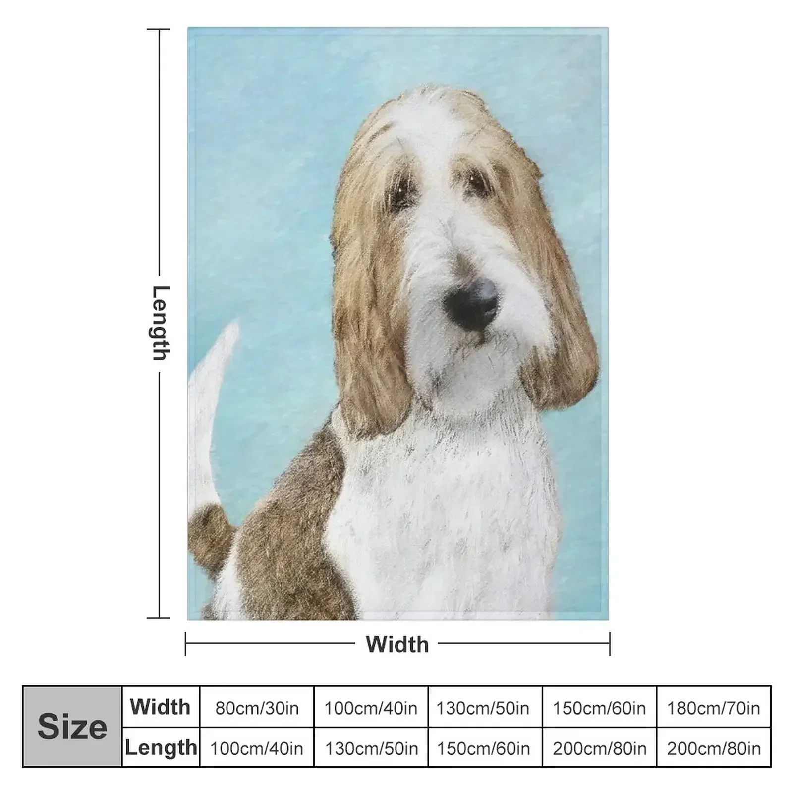 Grand Basset Griffon Vendeen - Original Dog Art Throw Blanket couch cozy soft plush fuzzy picnic outdoor blanket