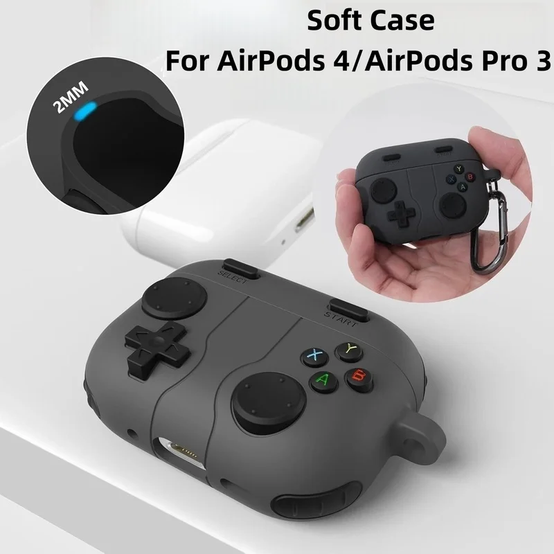 Cute Case For AirPod Pro 3（2025）Headphone Soft Silicone Skins Game Console Design For AirPods 4 &Pro 3rd Gen Shockproof Cases