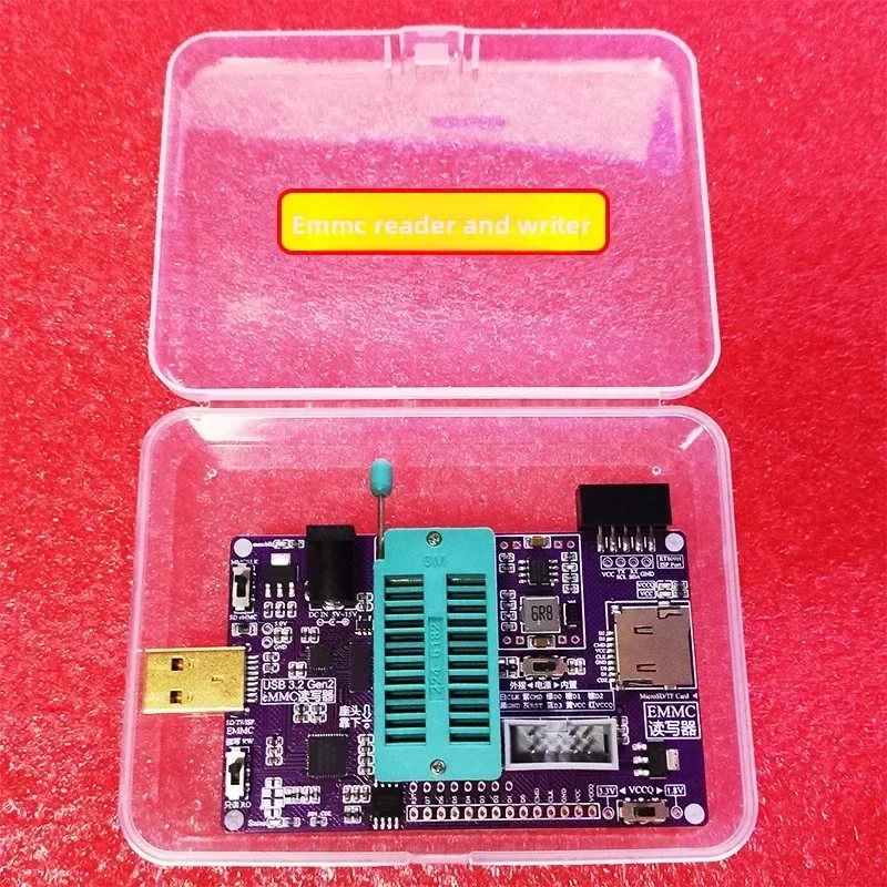 

809H USB 3.0 EMMC Programmer Adapter with Removable Fly Wires for SD/TF Card Read Write & Fast Boot Image Tool