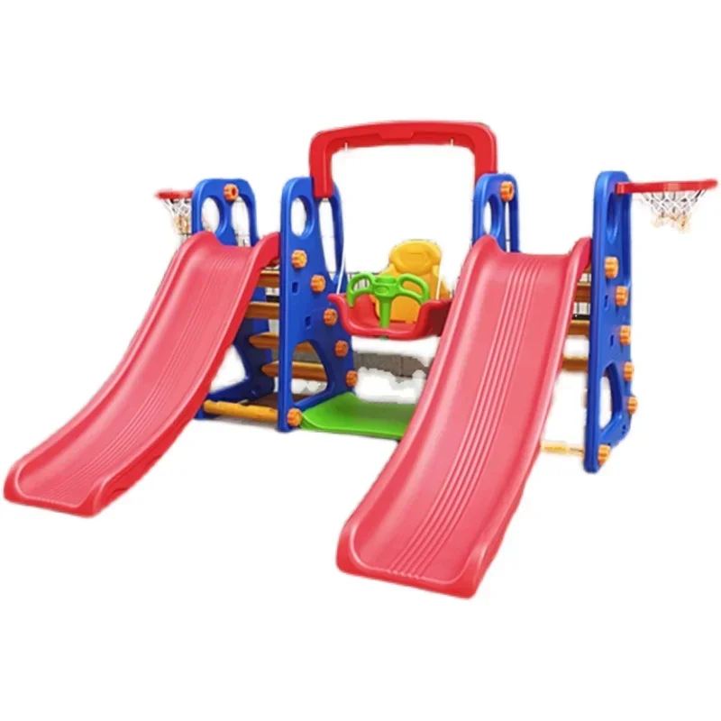 Children's indoor household double slide Pair skating multifunctional two slide swing combination kindergarten