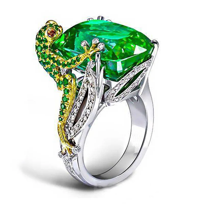 Animal Designs Exquisite and Unique Spider Rings Frog Rings Shiny Birds Women\'s Animal Jewelry