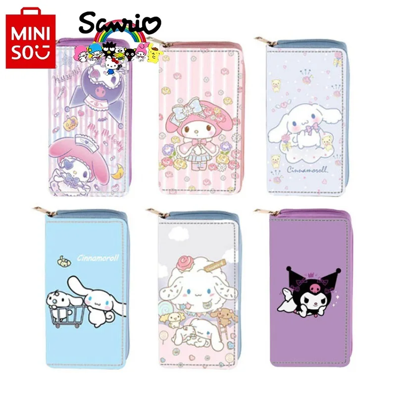 Miniso Sanrio Women\'s Wallet Fashionable and High Quality Long Zero Wallet Small and Fresh Multi Functional Storage Card Bag