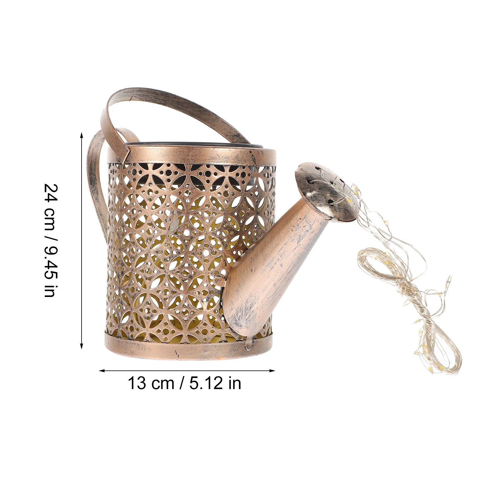 

1pc Landscape Lamp Hollow-Out Kettle Shaped Outdoor Light For Garden Yard Lawn Decor Solar Powered Iron Craft Solar Lights