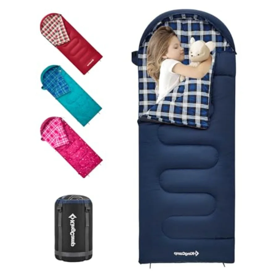 

45F Sleeping Bag Lightweight Waterproof Compact Flannel Sleeping Bags Cold Weather Warm Youth Essentials Gear Accessories for C