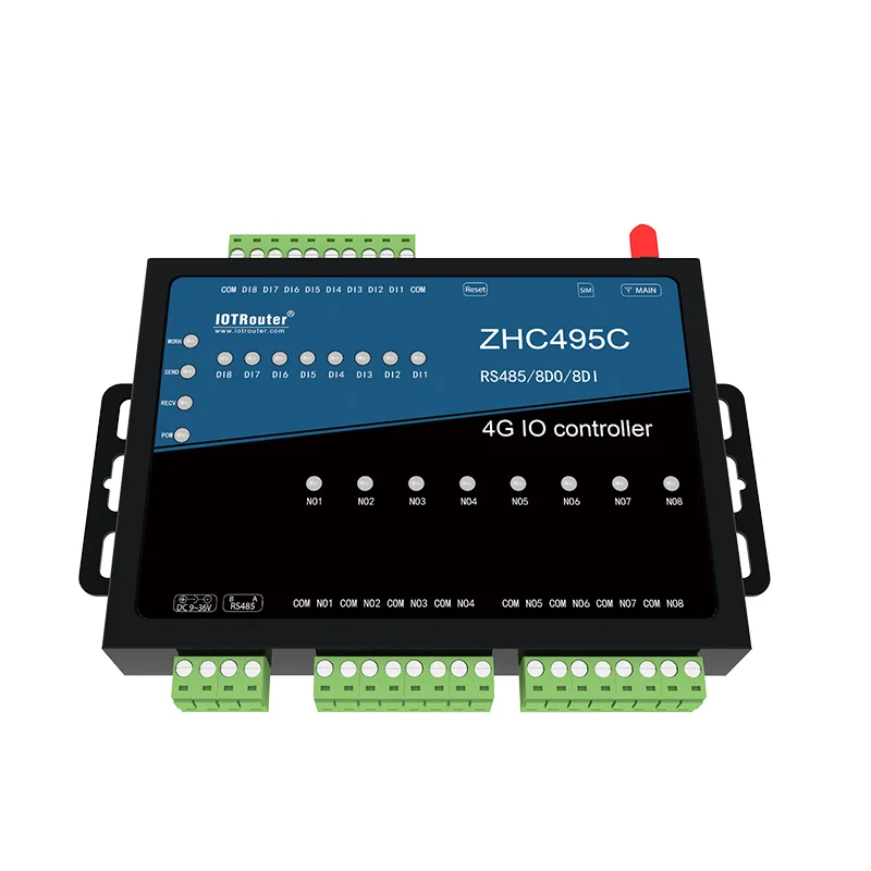 LTE Industrial 8DI 8DO Rs485 Gsm 4G Rs485 Modbus Rtu/DTU TCP MQTT M2M IoT Gateway Gsm Gateway with Sim Card