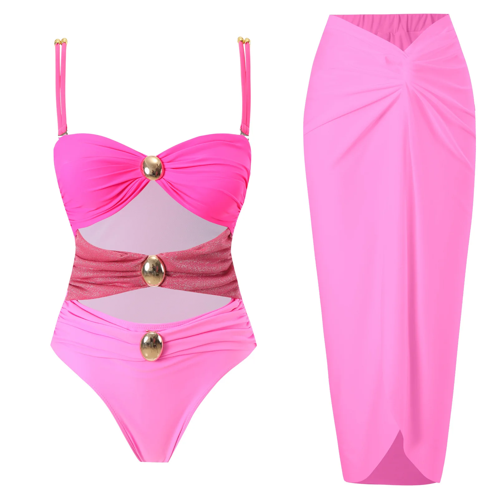 

2024 Bikini Set Women's swimsuit two-piece One Piece Summer feminine Swimwear Vacation dress Beachwear Bathing Suit Monokini