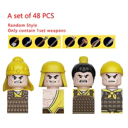 1pcs Courage Of The Three Kingdoms Soldiers Hero soldier weapon brick Mini action figure Building Blocks Toy For Children Gifts