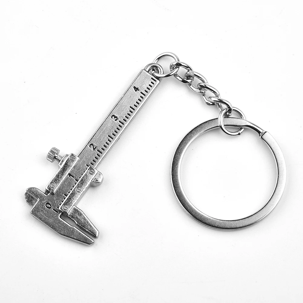 Car Keychain Portable Mini Vernier Caliper 0-40mm Measuring Tool Keychain Car Key House Key Fine Accessories Gifts For Boys