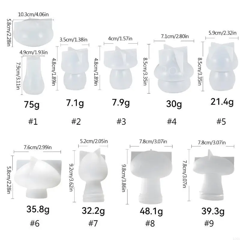 ثلاثية الأبعاد الفطر قالب من السيليكون الفطر الراتنج قالب الفطر الايبوكسي الراتنج قالب الصب DIY بها بنفسك الصابون المنزل شمعة