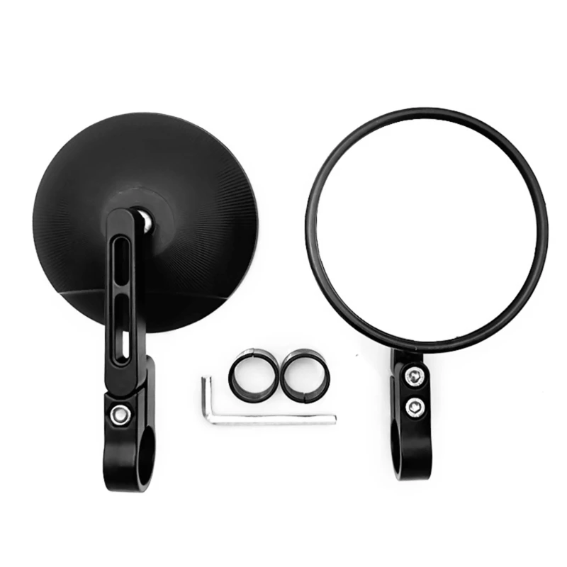 

1 Pair Scooter Back Glass 360 Degree Rotating Motorcycle Rearview Glass Handlebar End Glass Bike Rear View Glass