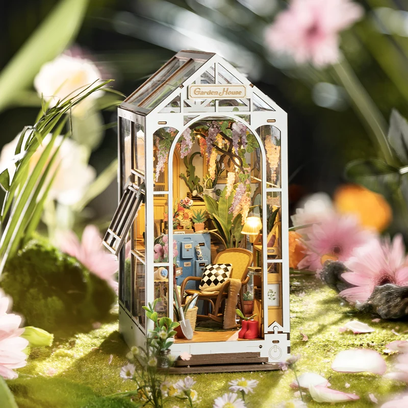 Robtiendra me-Kit original de maison de jardin Rolife, insertion d'étagère de livre, assemblage faci